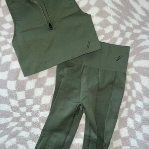 Women's TALA Olive Green Activewear Set